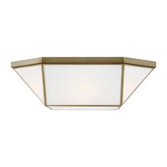 Morrison Four Light Flush Mount in Satin Brass (454|7679454848)