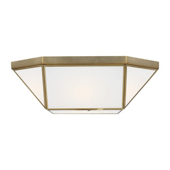 Morrison Two Light Flush Mount in Satin Brass (454|7579452848)