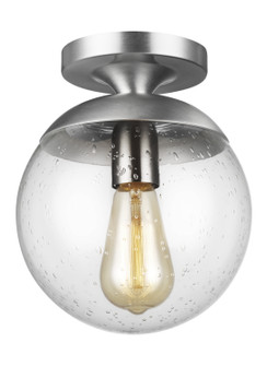 Leo - Hanging Globe One Light Wall / Ceiling Semi-Flush Mount in Satin Aluminum (454|750180104)