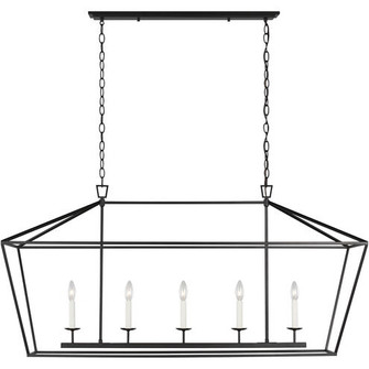 Dianna Five Light Linear Chandelier in Midnight Black (454|6692605112)