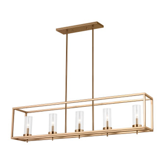 Zire Five Light Island Pendant in Satin Brass (454|6690305848)