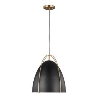 Norman One Light Pendant in Satin Brass (454|6551701EN3848)