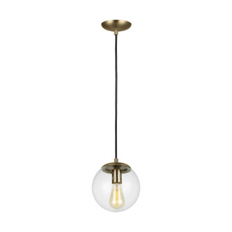 Leo - Hanging Globe One Light Pendant in Satin Brass (454|6501801EN7848)