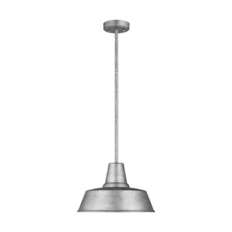 Barn Light One Light Outdoor Pendant in Weathered Pewter (454|6237401EN357)