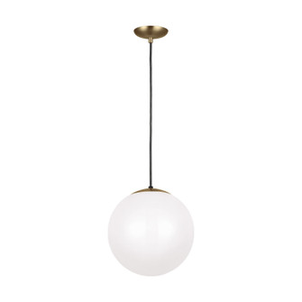 Leo - Hanging Globe One Light Pendant in Satin Brass (454|6024EN3848)