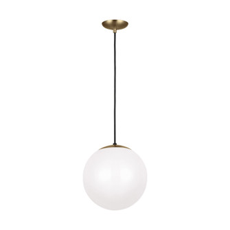 Leo - Hanging Globe One Light Pendant in Satin Brass (454|6022EN3848)