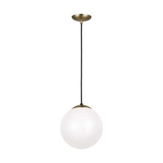 Leo - Hanging Globe One Light Pendant in Satin Brass (454|6020EN3848)