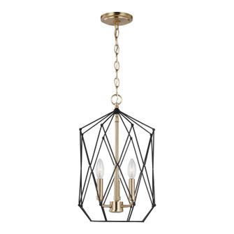 Zarra Three Light Lantern in Satin Brass (454|5234103EN848)