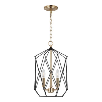 Zarra Three Light Lantern in Satin Brass (454|5234103848)