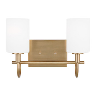 Oak Moore Two Light Bath Vanity in Satin Brass (454|4457102848)