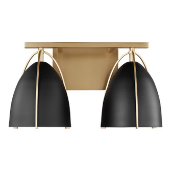 Norman Two Light Wall / Bath in Satin Brass (454|4451702EN3848)