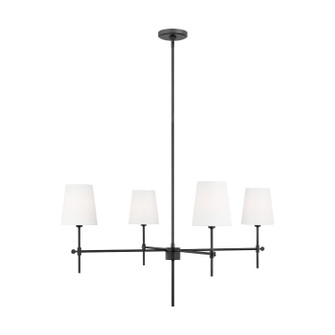 Baker Four Light Chandelier in Midnight Black (454|3287204EN112)