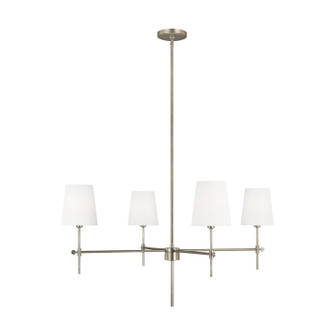 Baker Four Light Chandelier in Antique Brushed Nickel (454|3287204965)