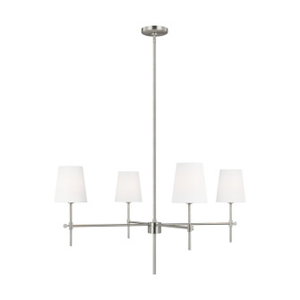 Baker Four Light Chandelier in Brushed Nickel (454|3287204962)