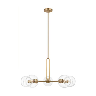 Codyn Five Light Chandelier in Satin Brass (454|3255705848)