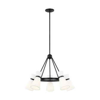 Clark Five Light Chandelier in Midnight Black (454|3190505EN3112)