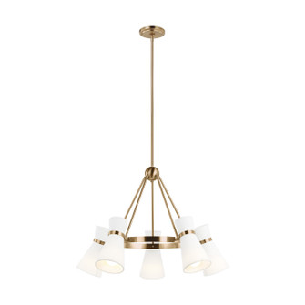 Clark Five Light Chandelier in Satin Brass (454|3190505848)