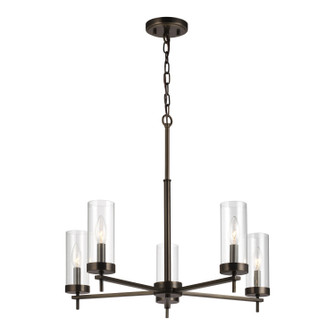 Zire Five Light Chandelier in Brushed Oil Rubbed Bronze (454|3190305EN778)