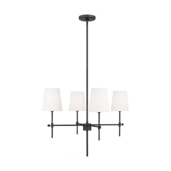 Baker Four Light Chandelier in Midnight Black (454|3187204EN112)