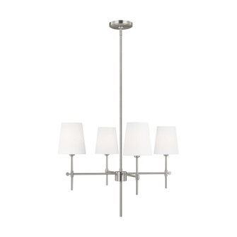 Baker Four Light Chandelier in Brushed Nickel (454|3187204962)