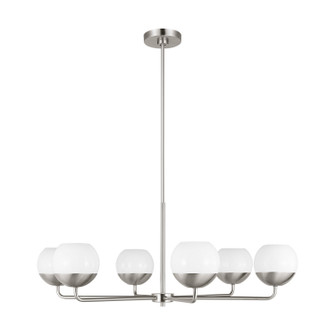 Alvin Six Light Chandelier in Brushed Nickel (454|3168106962)