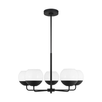 Alvin Five Light Chandelier in Midnight Black (454|3168105112)