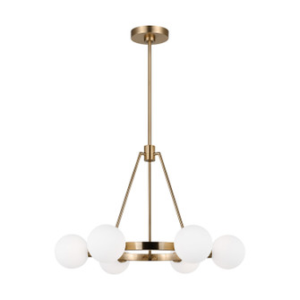 Clybourn Six Light Chandelier in Satin Brass (454|3161606848) Clybourn Six Light Chandelier in Satin Brass (454|3161606848)