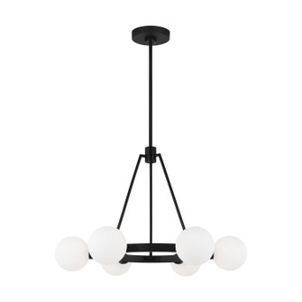 Clybourn Six Light Chandelier in Midnight Black (454|3161606112)