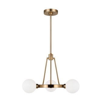 Clybourn Three Light Chandelier in Satin Brass (454|3161603848)