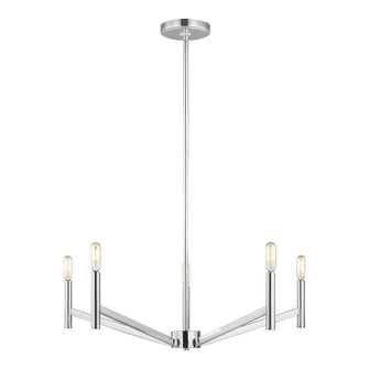 Vector Five Light Chandelier in Chrome (454|3124305EN05)