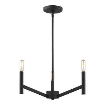 Vector Three Light Chandelier in Midnight Black (454|3124303EN112)
