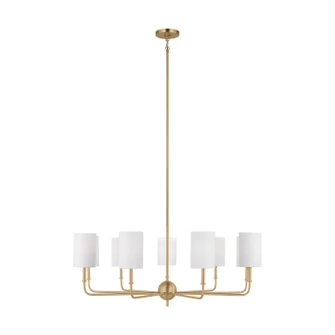 Foxdale Nine Light Chandelier in Satin Brass (454|3109309848)