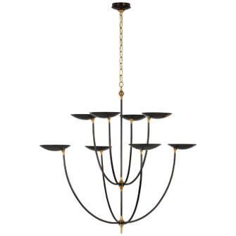 Keira LED Chandelier in Bronze and Hand-Rubbed Antique Brass (268|TOB5785BZHAB)
