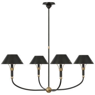 Turlington LED Chandelier in Bronze and Hand-Rubbed Antique Brass (268|TOB5725BZHABBZ)