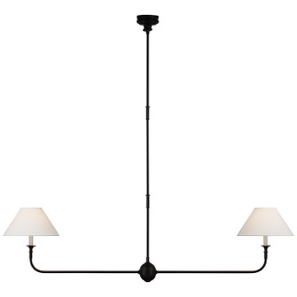 Piaf LED Linear Pendant in Aged Iron and Ebonized Oak (268|TOB5455AIEBOL)