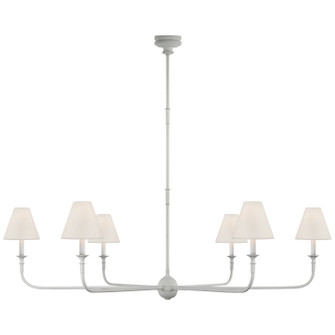 Piaf Six Light Chandelier in Plaster White (268|TOB5452PWL)