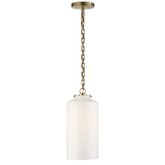 Katie Cylider One Light Pendant in Hand-Rubbed Antique Brass (268|TOB5226HABG3WG)