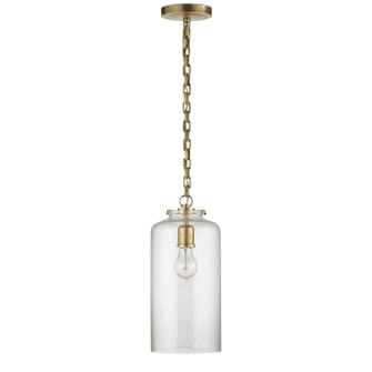 Katie Cylider One Light Pendant in Hand-Rubbed Antique Brass (268|TOB5226HABG3SG)