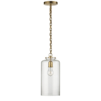 Katie Cylider One Light Pendant in Hand-Rubbed Antique Brass (268|TOB5226HABG3CG)