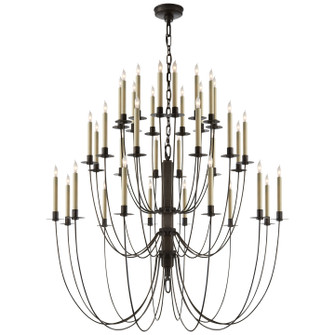 Erika 36 Light Chandelier in Aged Iron (268|TOB5206AI)