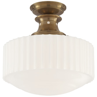 Milton Road One Light Flush Mount in Hand-Rubbed Antique Brass (268|TOB5150HABWG)