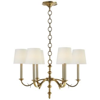 Channing Six Light Chandelier in Hand-Rubbed Antique Brass (268|TOB5119HABL)