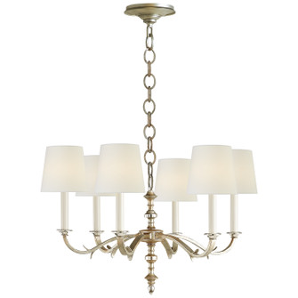 Channing Six Light Chandelier in Burnished Silver Leaf (268|TOB5119BSLL)