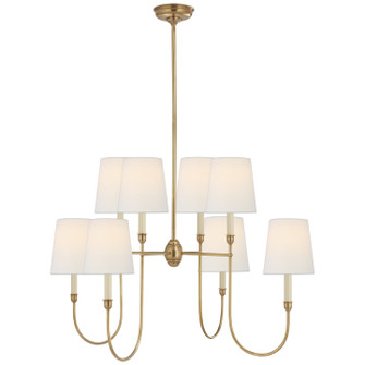 Vendome Eight Light Chandelier in Hand-Rubbed Antique Brass (268|TOB5008HABL)