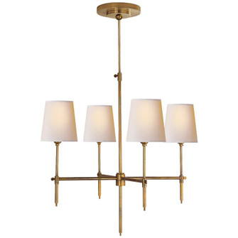 Bryant Four Light Chandelier in Hand-Rubbed Antique Brass (268|TOB5002HABL)