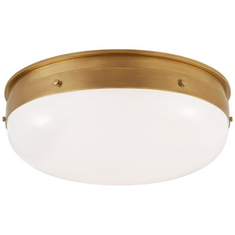 Hicks LED Flush Mount in Hand-Rubbed Antique Brass (268|TOB4064HABWG)