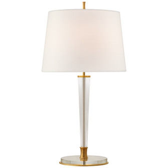 Lyra Two Light Table Lamp in Hand-Rubbed Antique Brass and Crystal (268|TOB3942HABL)