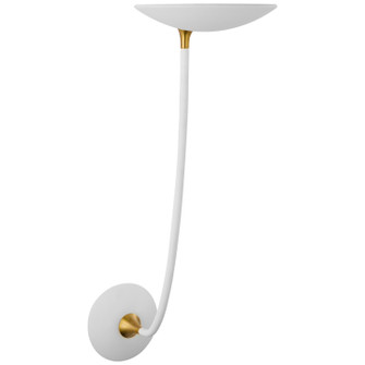 Keira LED Wall Sconce in Matte White and Hand-Rubbed Antique Brass (268|TOB2783WHTHAB)