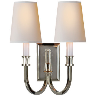 Modern Library Two Light Wall Sconce in Polished Nickel (268|TOB2328PNNP)