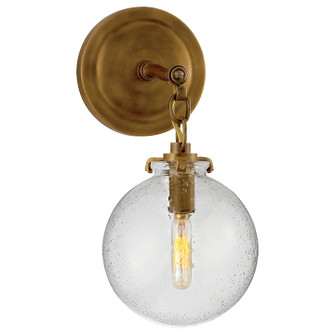 Katie Globe One Light Wall Sconce in Hand-Rubbed Antique Brass (268|TOB2225HABG4SG) Katie Globe One Light Wall Sconce in Hand-Rubbed Antique Brass (268|TOB2225HABG4SG)